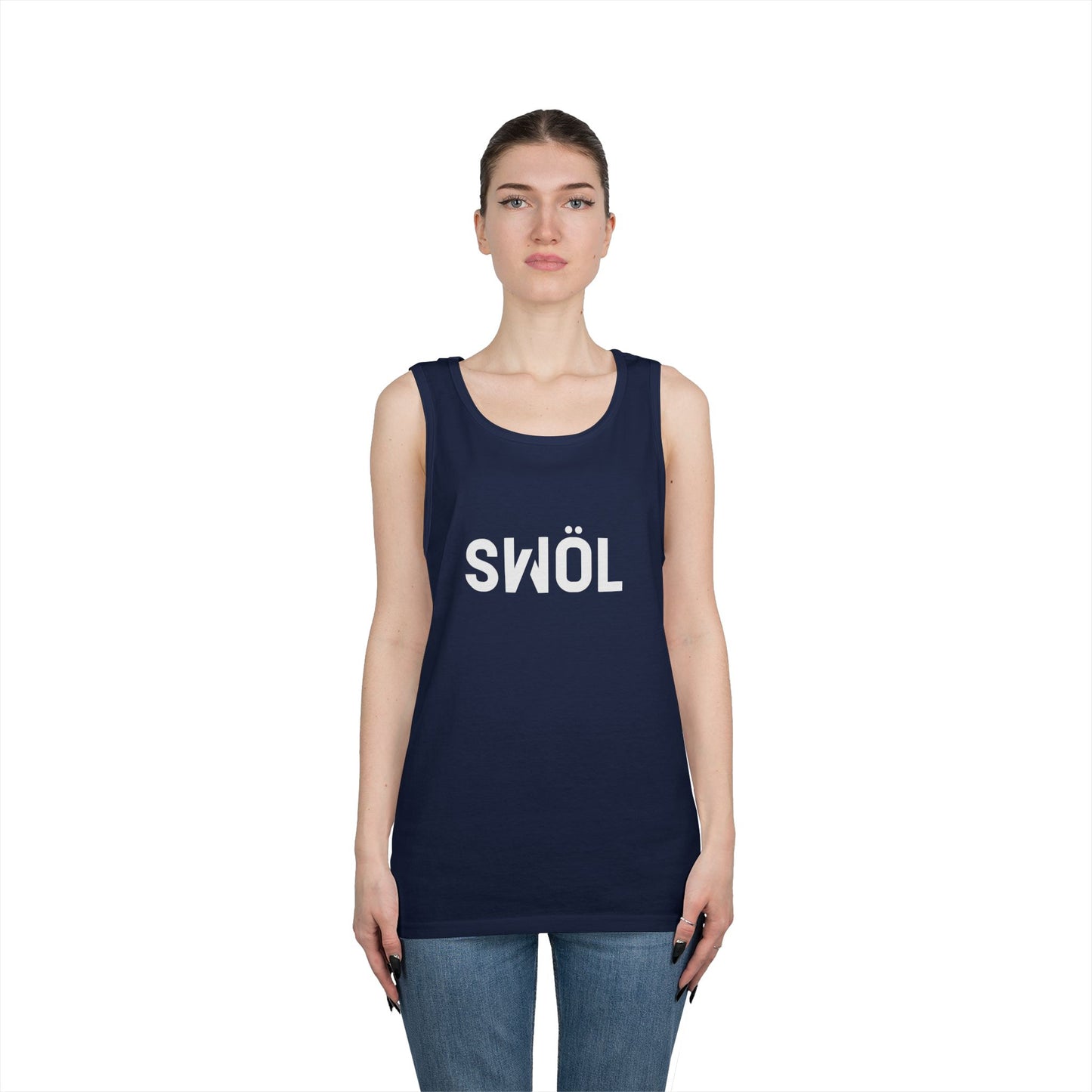 SWOL Base Heavy Cotton Tank - Navy