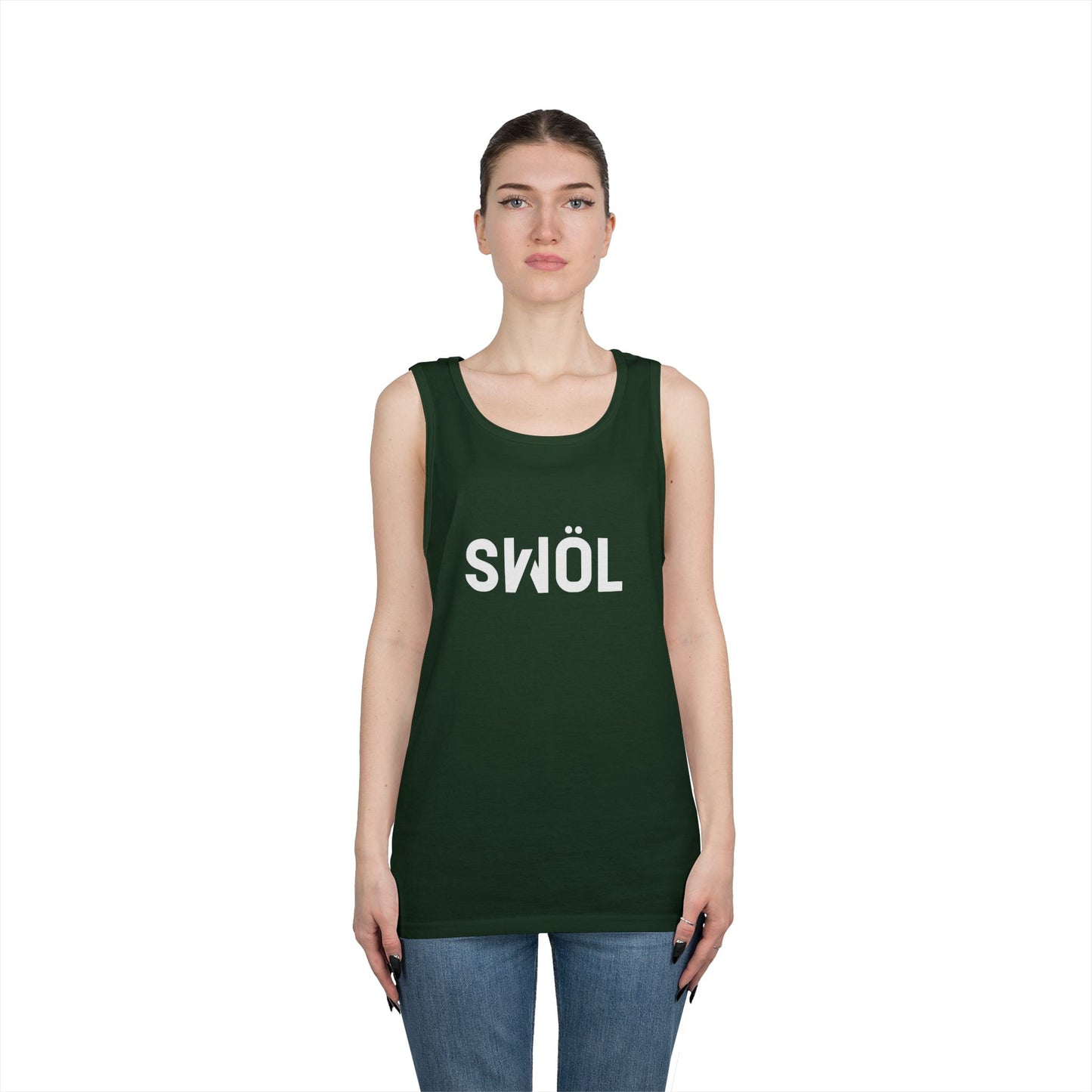 SWOL Base Heavy Cotton Tank - Forest